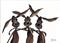 Art: THREE PALS h1182 by Artist Dawn Barker
