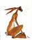 Art: CARAMEL HARE h1183 by Artist Dawn Barker