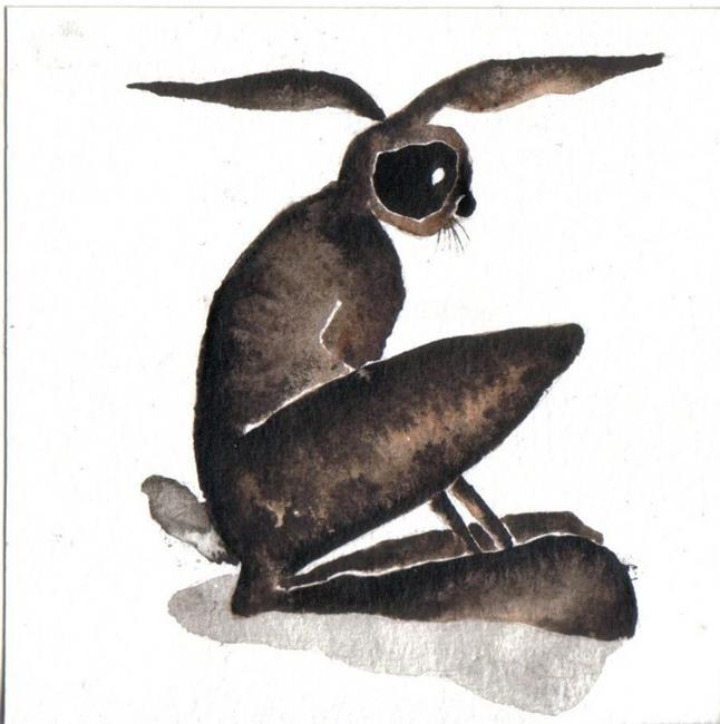 Art: QUIET HARE h1211 by Artist Dawn Barker