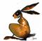 Art: LITTLE SIENNA HARE h1213 by Artist Dawn Barker