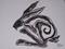 Art: HARE IN A HURRY h1215 by Artist Dawn Barker