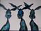 Art: HARE TRIO h1218 by Artist Dawn Barker