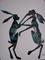 Art: BLUE BOXING HARES h1245 by Artist Dawn Barker
