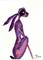 Art: VIOLET HARE h1248 by Artist Dawn Barker