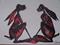 Art: STRAWBERRY HARES h1252 by Artist Dawn Barker