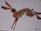 Art: JUMPING HARE h1258 by Artist Dawn Barker