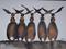 Art: FIVE HARES h1265 by Artist Dawn Barker