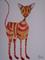 Art: STRIPY CAT c137 by Artist Dawn Barker