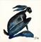 Art: BLUE HARE h1299 by Artist Dawn Barker