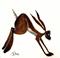 Art: JUMPING HARE h1339 by Artist Dawn Barker