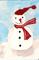 Art: SNOWMAN ACEO by Artist Dawn Barker
