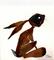 Art: LITTLE BROWN HARE h1358 by Artist Dawn Barker