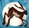 Art: HARE BY THE MOONLIGHT h1370 by Artist Dawn Barker