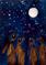 Art: STARRY NIGHT HARES h1397 by Artist Dawn Barker