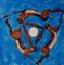 Art: THREE HARE CIRCLE h1424 by Artist Dawn Barker