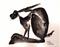 Art: MONOCHROME HARE h1433 by Artist Dawn Barker