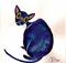 Art: BLUE CAT c173 by Artist Dawn Barker