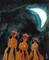 Art: HAREGAZING TRIO h1506 by Artist Dawn Barker