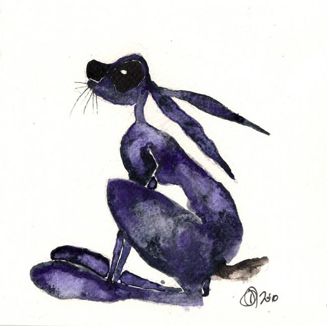 Art: PURPLE HARE h1508 by Artist Dawn Barker