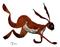 Art: JUMPING JACK HARE by Artist Dawn Barker