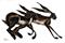 Art: RUNNING HARES h1510 by Artist Dawn Barker