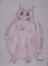 Art: PINK CAT c116 by Artist Dawn Barker