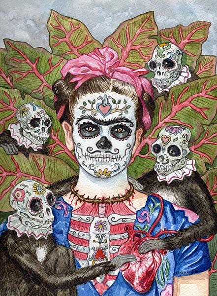 Art: Frida De Los Muertos by Artist Mark Satchwill