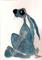Art: BLUE HARE h1458 by Artist Dawn Barker