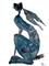 Art: BLUE HARE h1496 by Artist Dawn Barker