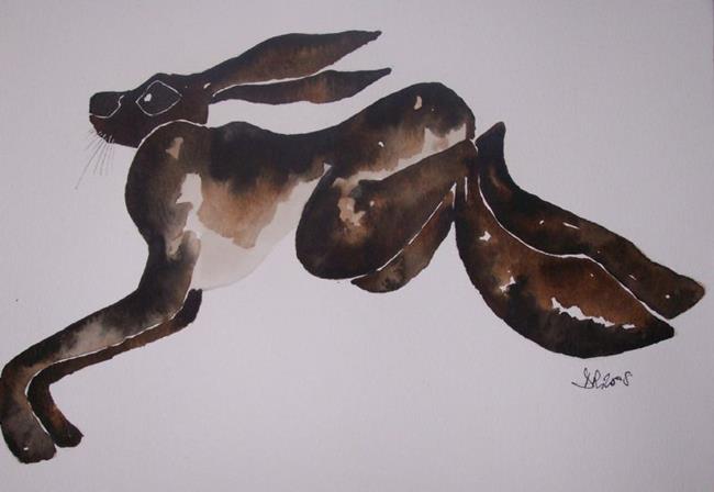 Art: RUNNING HARE h818 by Artist Dawn Barker