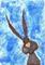 Art: HARE IN BLUE h2449 by Artist Dawn Barker