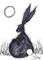 Art: LITTLE GREY HARE h2454 by Artist Dawn Barker