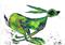 Art: HARE IN A HURRY! h2504 by Artist Dawn Barker