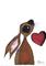 Art: MY HEART BELONGS TO YOU h2512 by Artist Dawn Barker