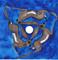Art: THREE HARE CIRCLE h2515 by Artist Dawn Barker