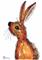Art: BROWN HARE h2380 by Artist Dawn Barker