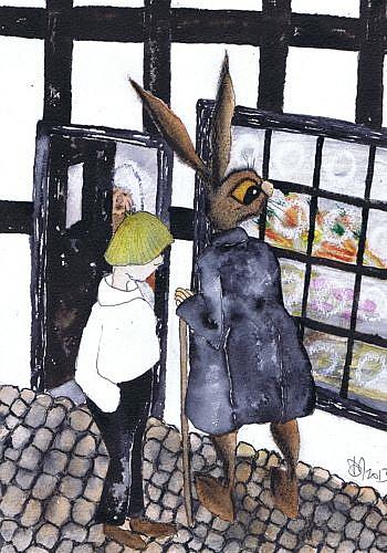 Art: WINDOW SHOPPING h2522 by Artist Dawn Barker