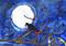 Art: MOONLIT CROW b115 by Artist Dawn Barker
