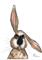 Art: BROWN HARE h2539 by Artist Dawn Barker