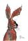 Art: RED HARE h2560 by Artist Dawn Barker