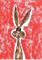 Art: HARE IN RED h345 by Artist Dawn Barker