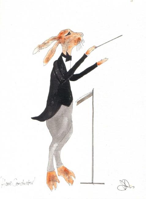 Art: HARE CONDUCTOR by Artist Dawn Barker