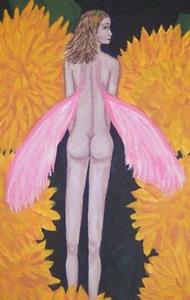 Detail Image for art Flower Fairy with Mums Detail Image for art Flower Fairy with Mums