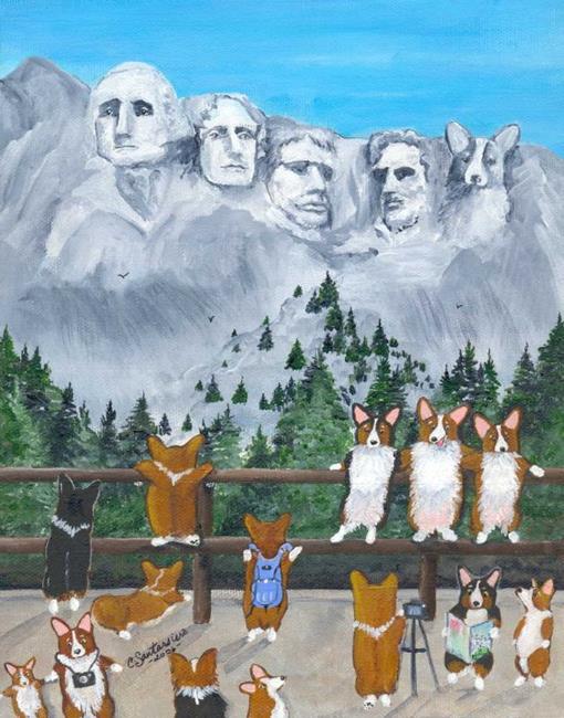 Art: Mt. Corgimore by Artist Cathy Santarsiero