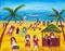 Art: Beagle Beach by Artist Cathy Santarsiero