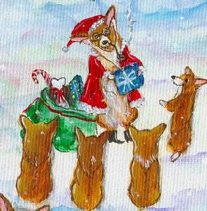 Detail Image for art A Christmas Corgi Agility Extravaganza!