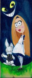 Detail Image for art Alice and the cheshire grin