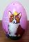 Art: Red & White with Peeps on Pink by Artist Cathy Santarsiero