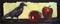 Art: Crow and Two Very Red Apples by Artist Catherine Darling Hostetter