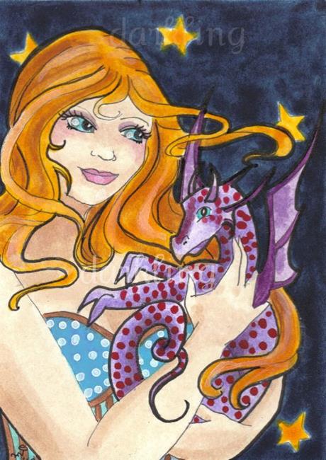 Art: Plum Tuckered by Artist Emily J White
